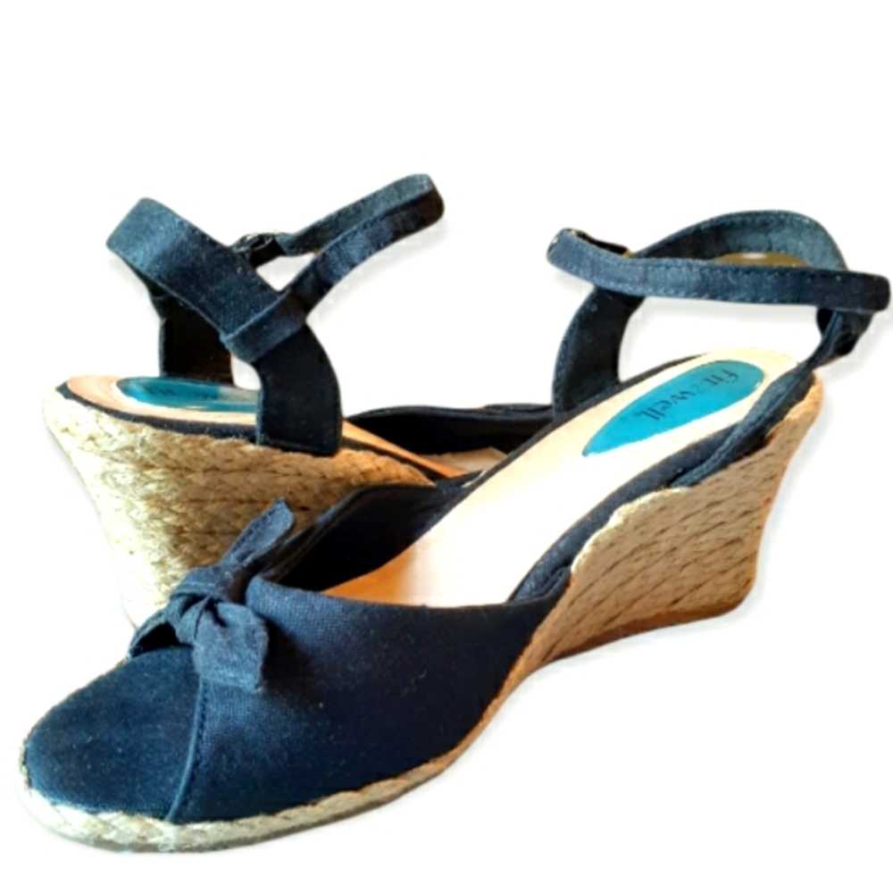 Fitzwell Black Espadrilles Sandals